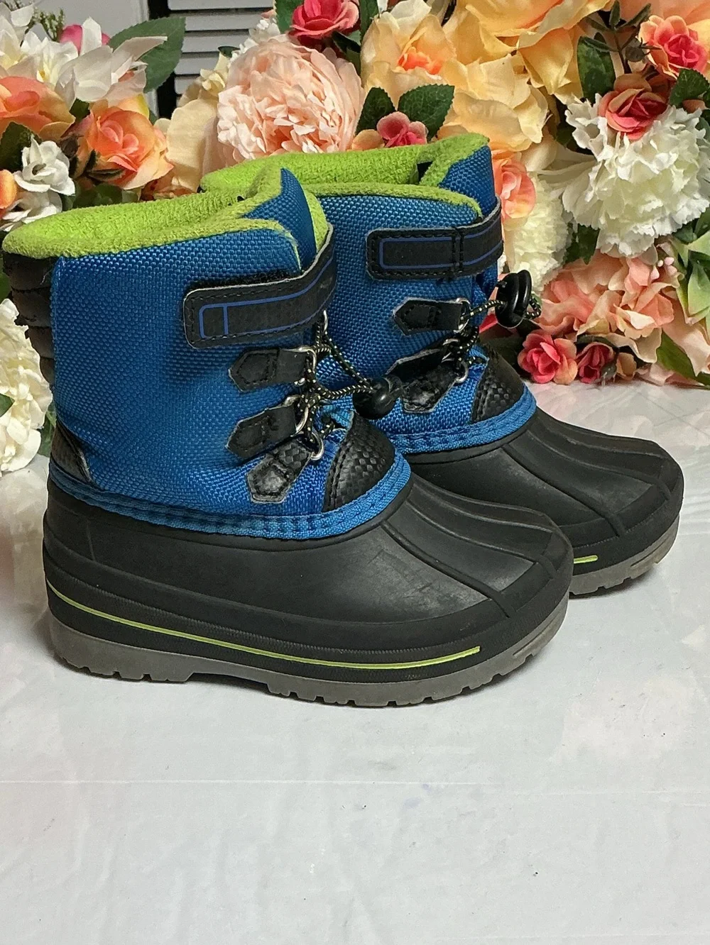 3/$20 Bundle 🌈 Wonder Nation Toddler Snow Boots Size 9 Thinsulate Blue